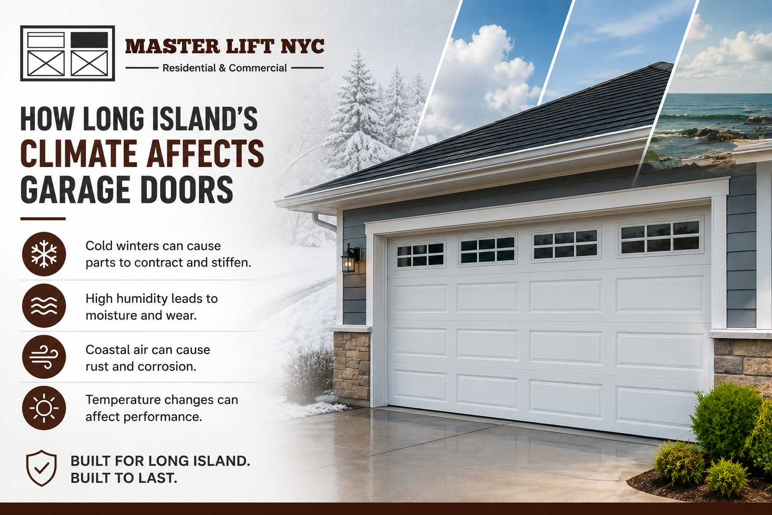 Weatherproof your garage door for Long Island